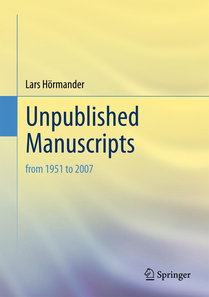 Vorderes Coverbild Unpublished Manuscripts