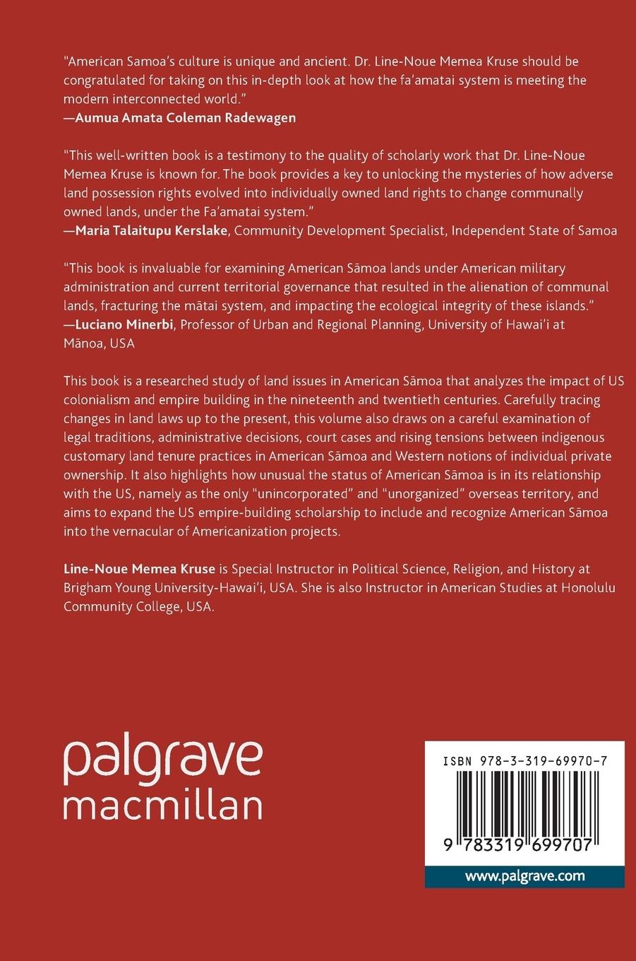 Rückseitencover The Pacific Insular Case of American S¿moa