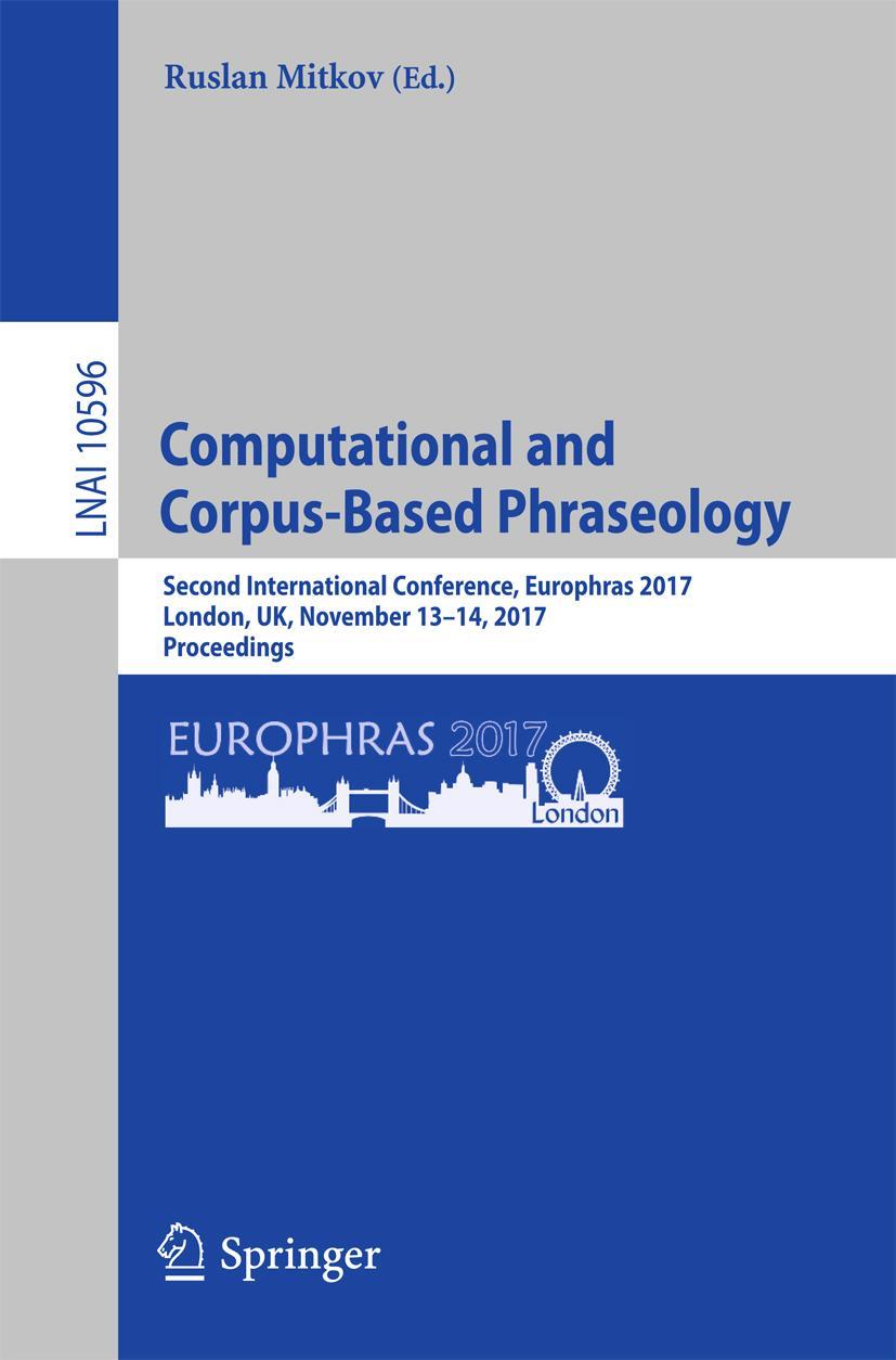 Vorderes Coverbild Computational and Corpus-Based Phraseology
