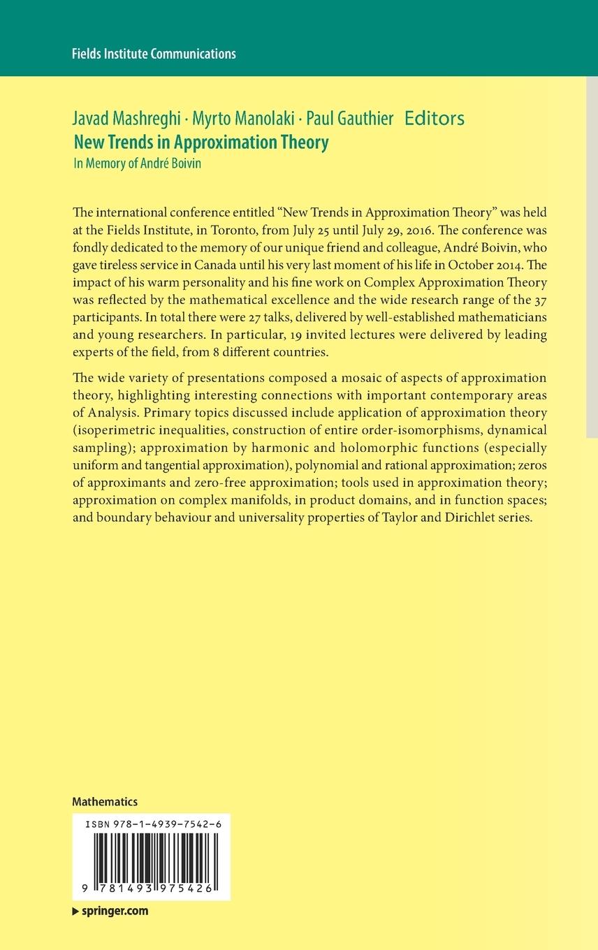Rückseitencover New Trends in Approximation Theory