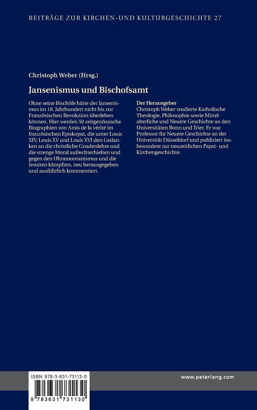 Rückseitencover Jansenismus und Bischofsamt