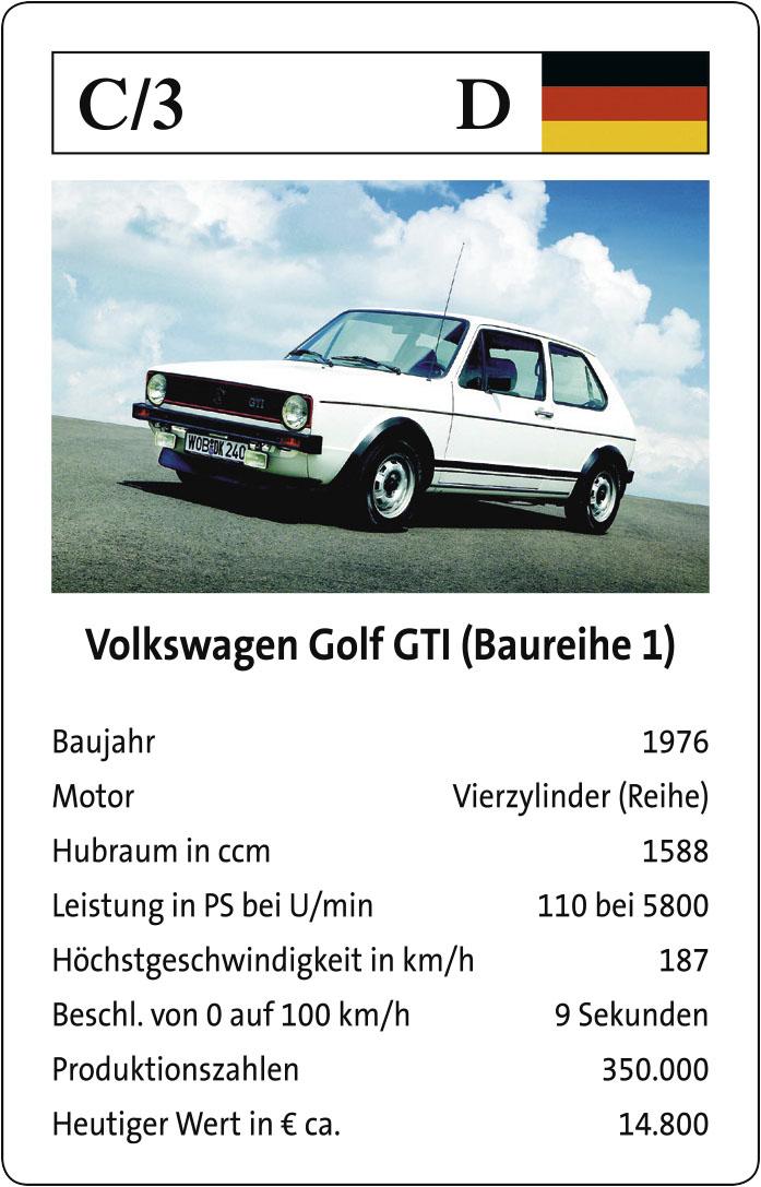 Beispielinhalt (Bild) Quartett: Autos der 70er