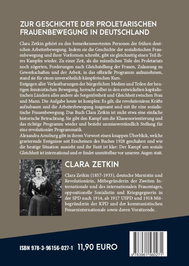Rückseitencover Zur Geschichte der proletarischen Frauenbewegung