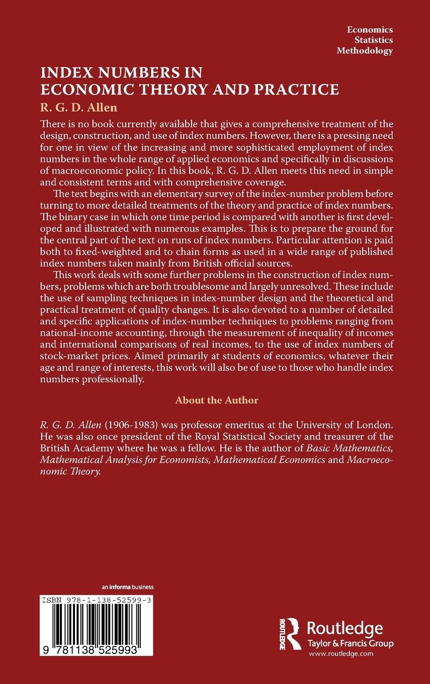 Rückseitencover Index Numbers in Economic Theory and Practice