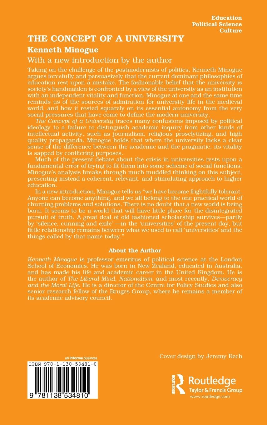 Rückseitencover The Concept of a University