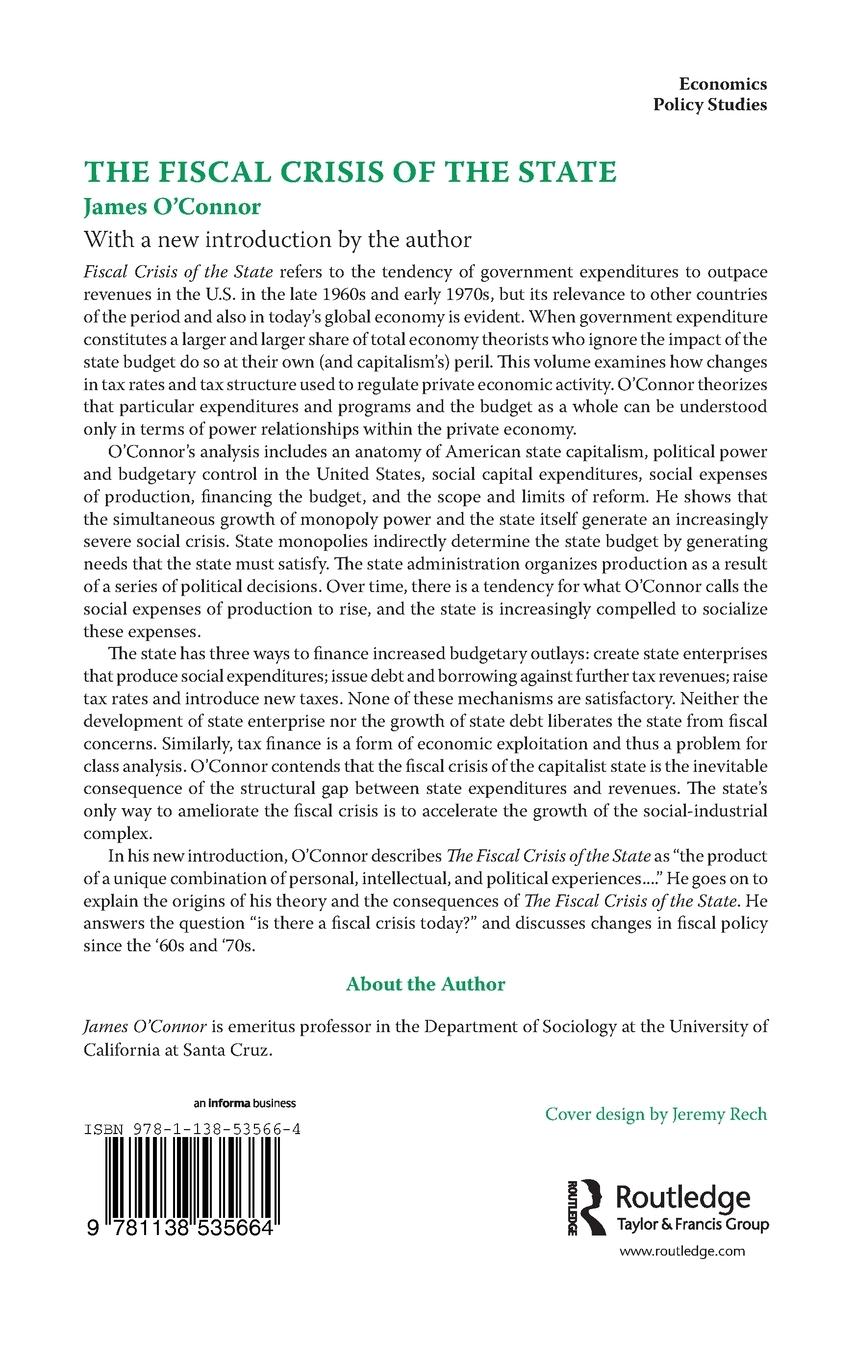 Rückseitencover The Fiscal Crisis of the State
