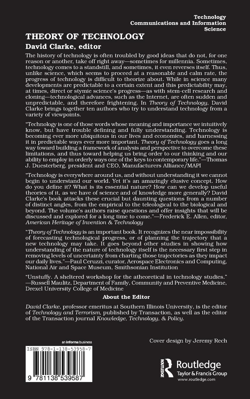 Rückseitencover Theory of Technology