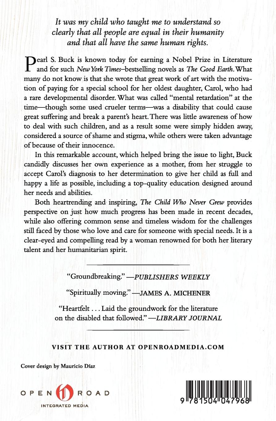 Rückseitencover The Child Who Never Grew