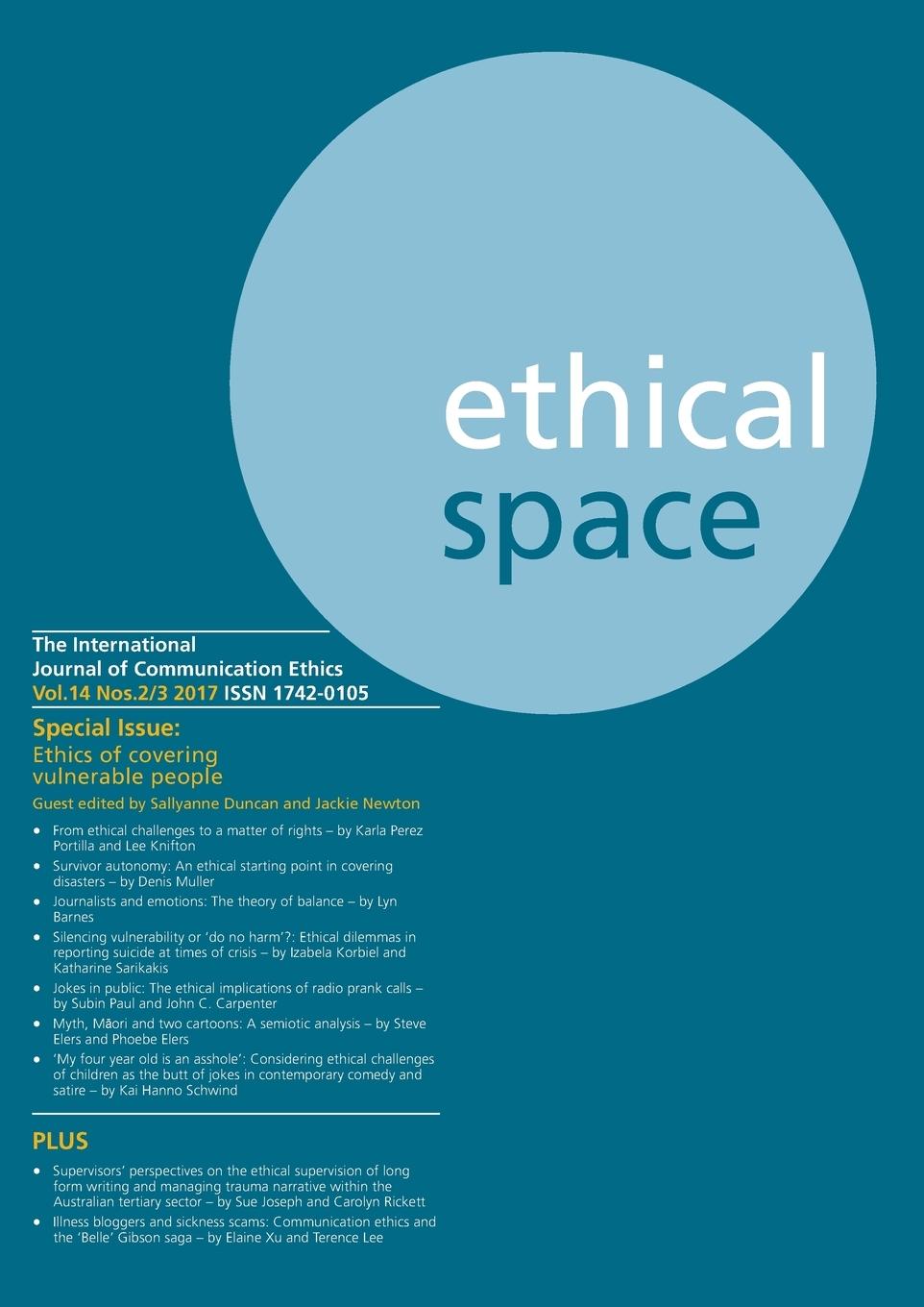 Vorderes Coverbild Ethical Space Vol.14 Issue 2/3