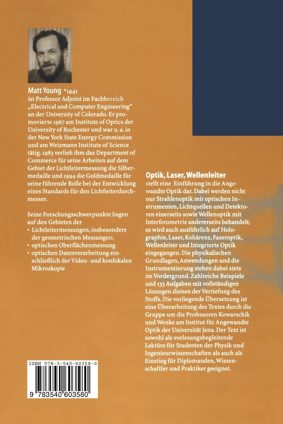 Rückseitencover Optik, Laser, Wellenleiter