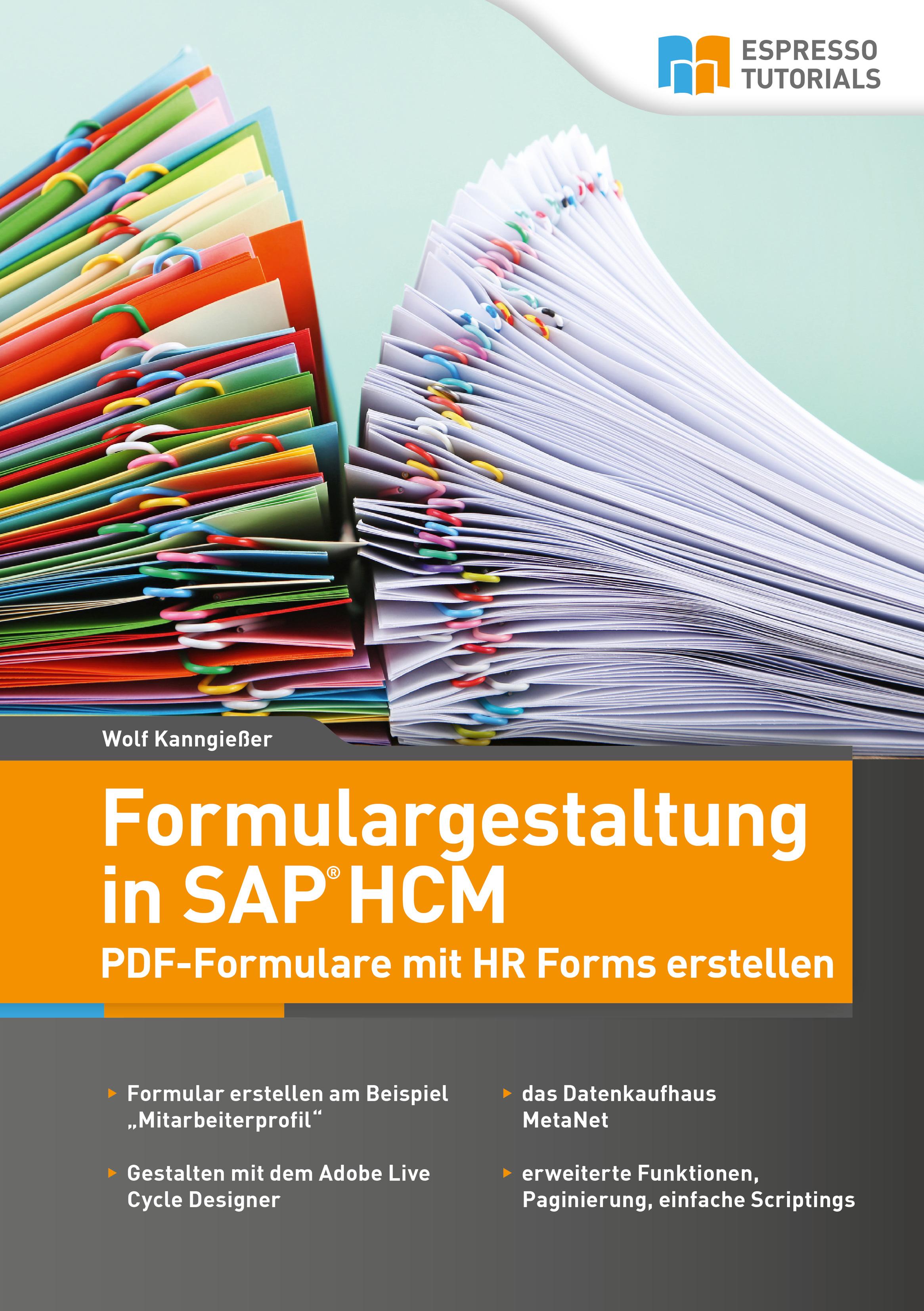 Vorderes Coverbild Formulargestaltung in SAP HCM - PDF-Formulare mit HR Forms erstellen