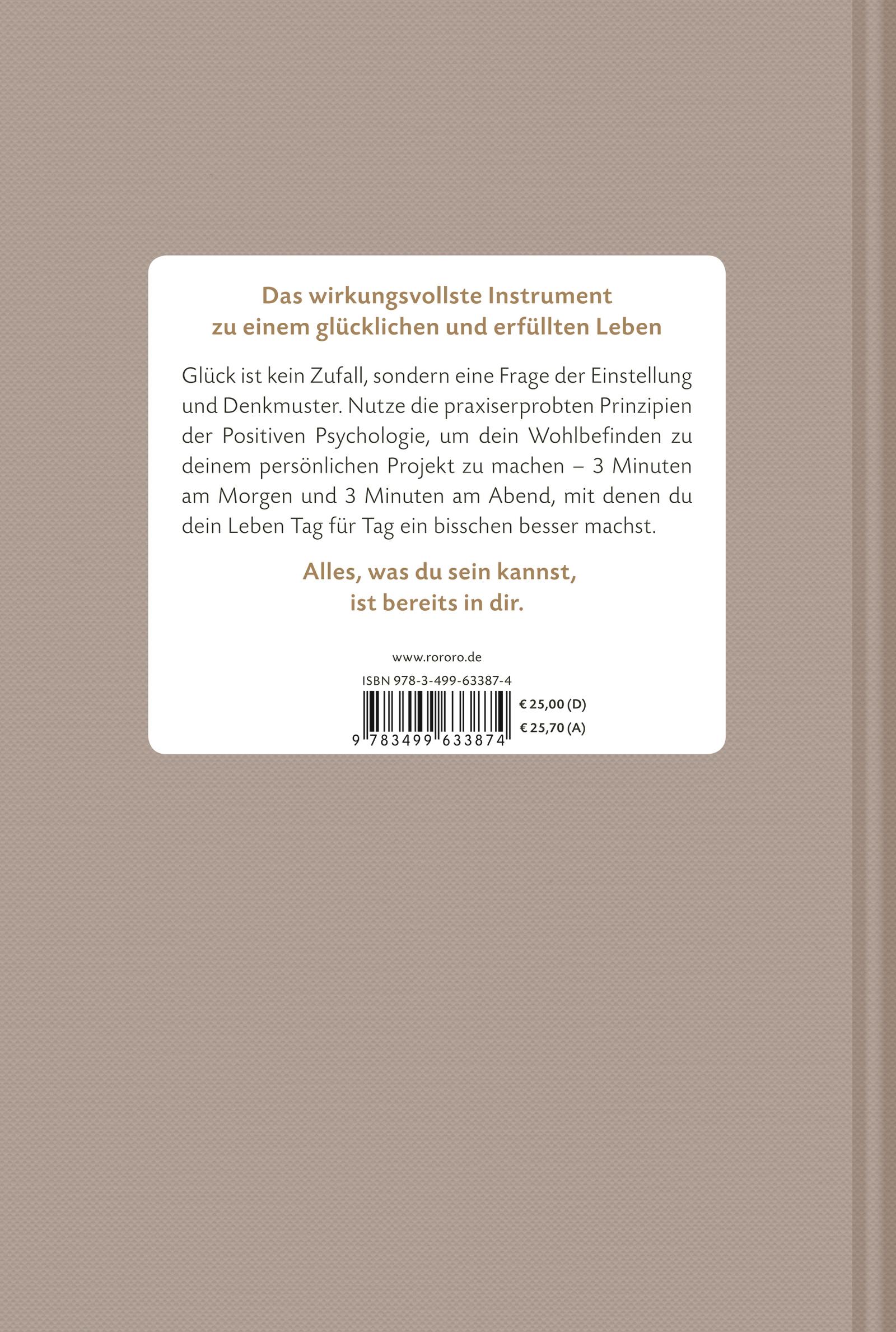Rückseitencover Das 6-Minuten-Tagebuch (pfefferbraun)