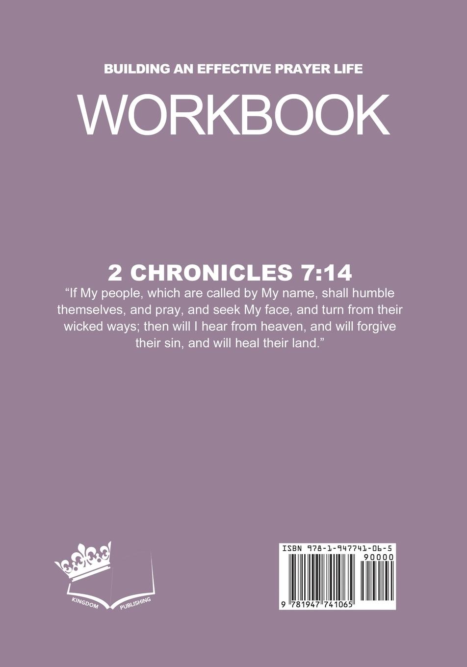 Rückseitencover Building an Effective Prayer Life Workbook