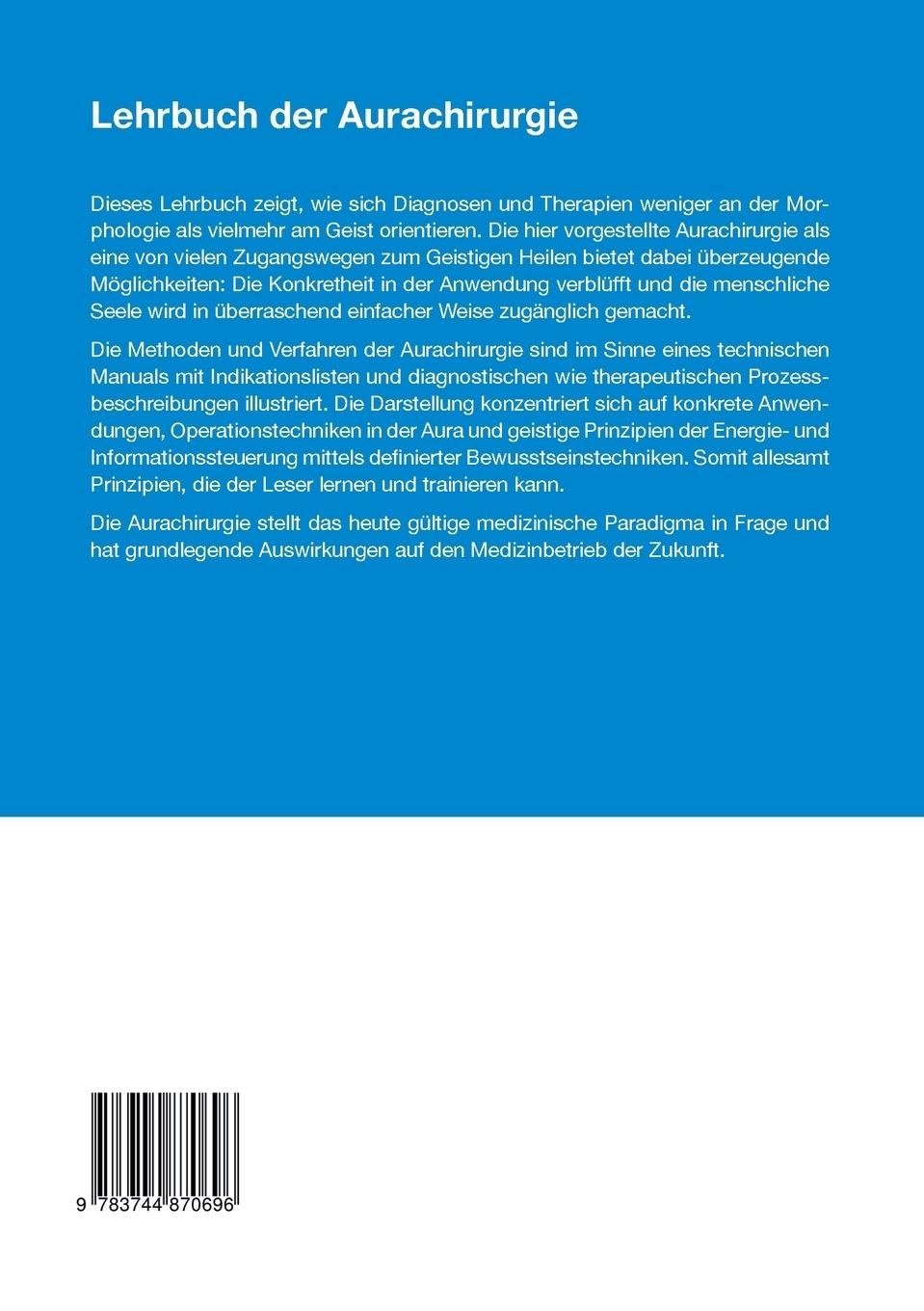 Rückseitencover Lehrbuch der Aurachirurgie