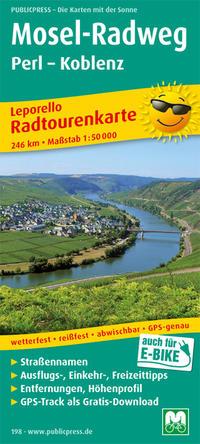 Vorderes Coverbild Mosel-Radweg Perl - Koblenz 1 : 50 000