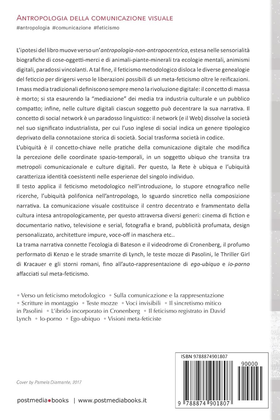 Rückseitencover Antropologia della comunicazione visuale. Esplorazioni etnografiche attraverso il feticismo metodologico