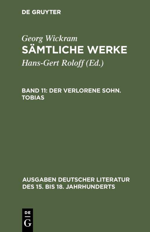 Vorderes Coverbild Der verlorene Sohn. Tobias