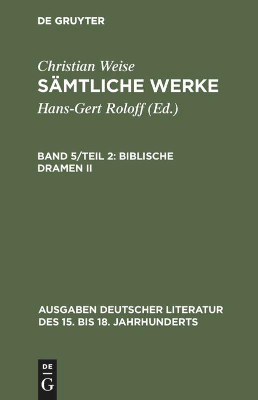 Vorderes Coverbild Biblische Dramen II