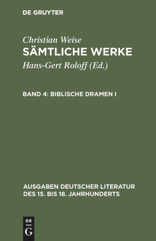 Vorderes Coverbild Biblische Dramen I