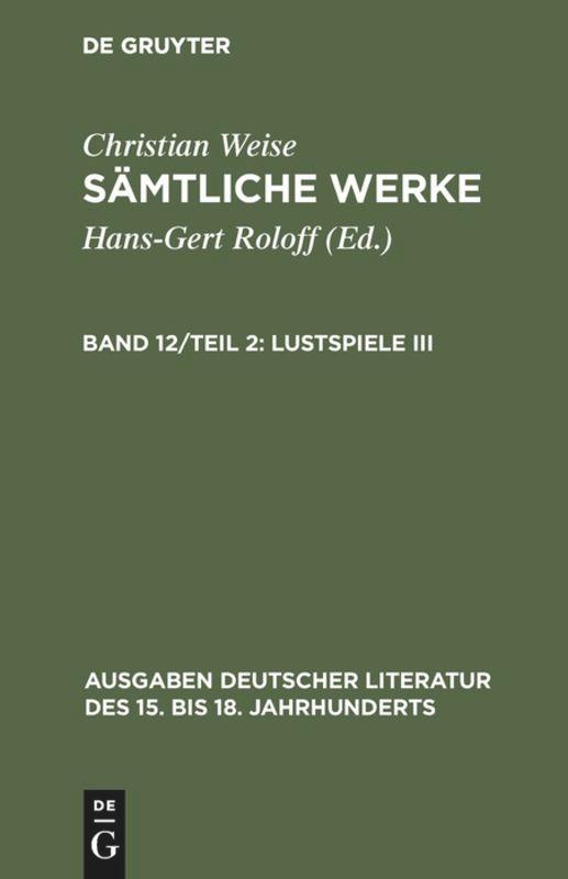 Vorderes Coverbild Lustspiele III