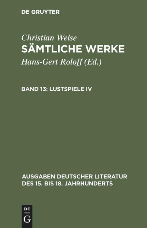 Vorderes Coverbild Lustspiele IV