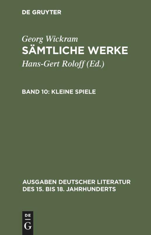 Vorderes Coverbild Kleine Spiele