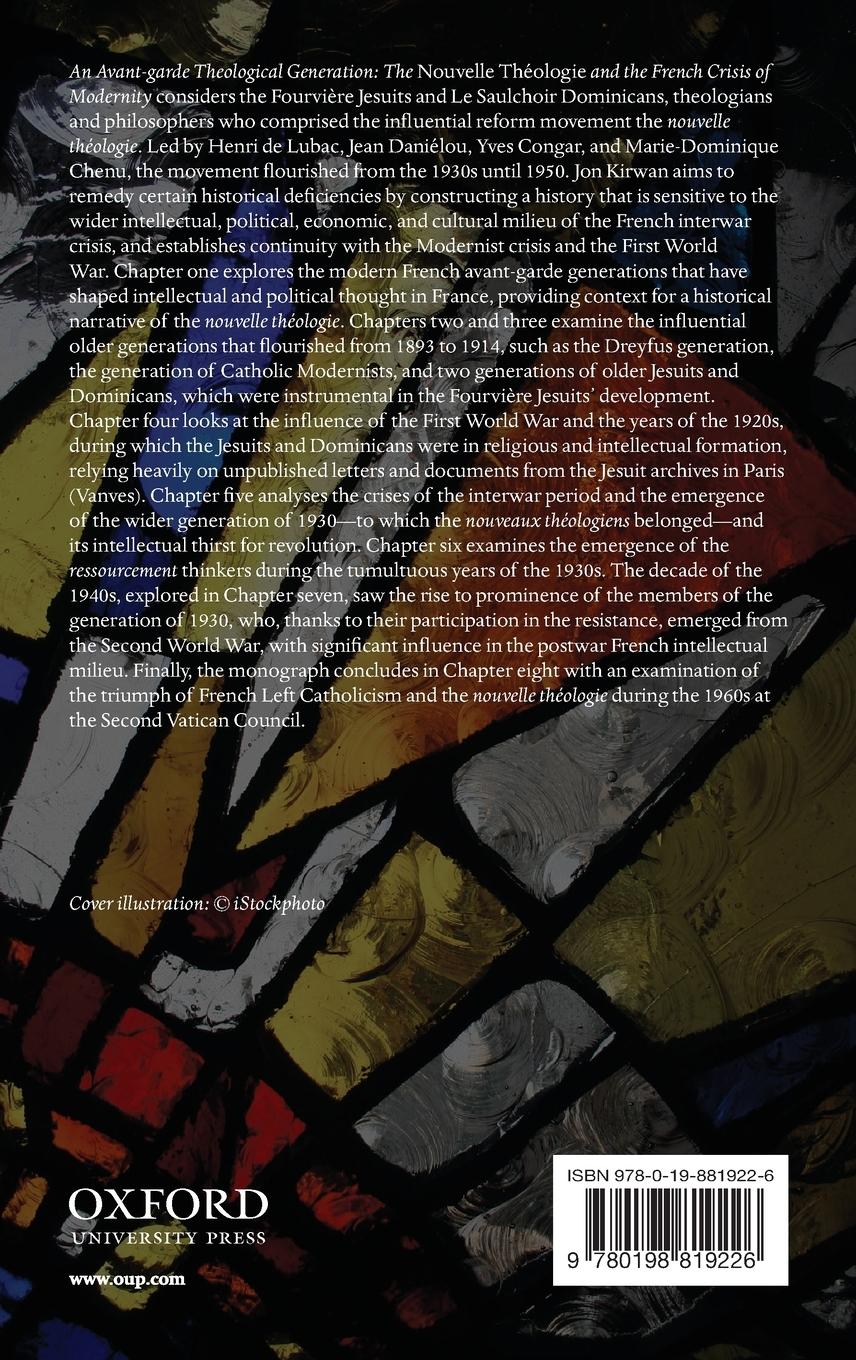 Rückseitencover An Avant-garde Theological Generation