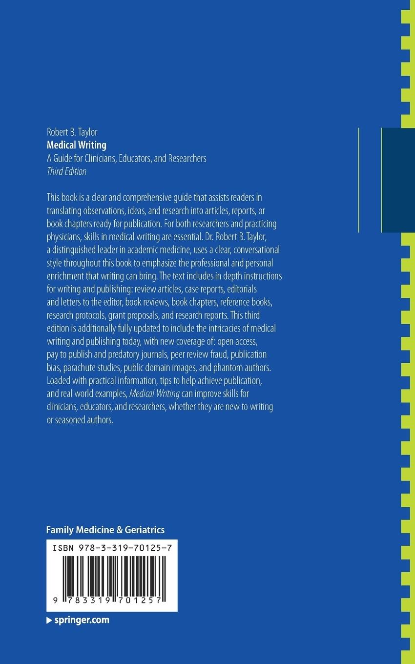 Rückseitencover Medical Writing