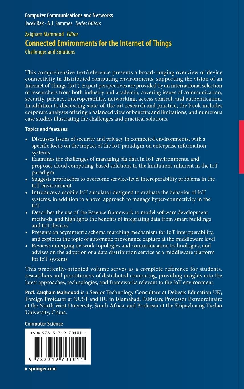 Rückseitencover Connected Environments for the Internet of Things