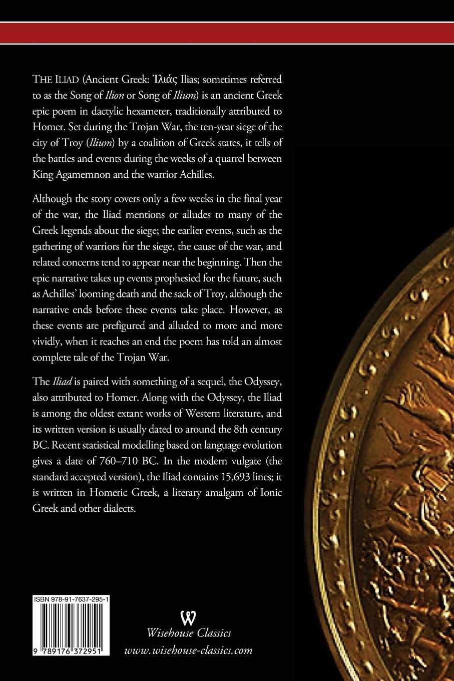 Rückseitencover The Iliad (Wisehouse Classics Edition)