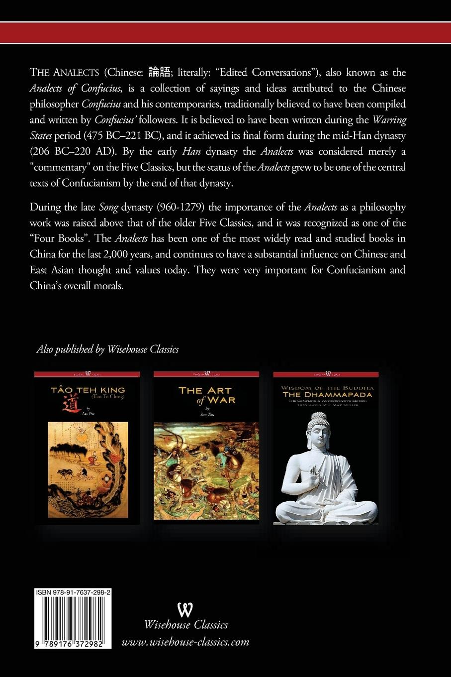 Rückseitencover The Analects of Confucius (Wisehouse Classics Edition)