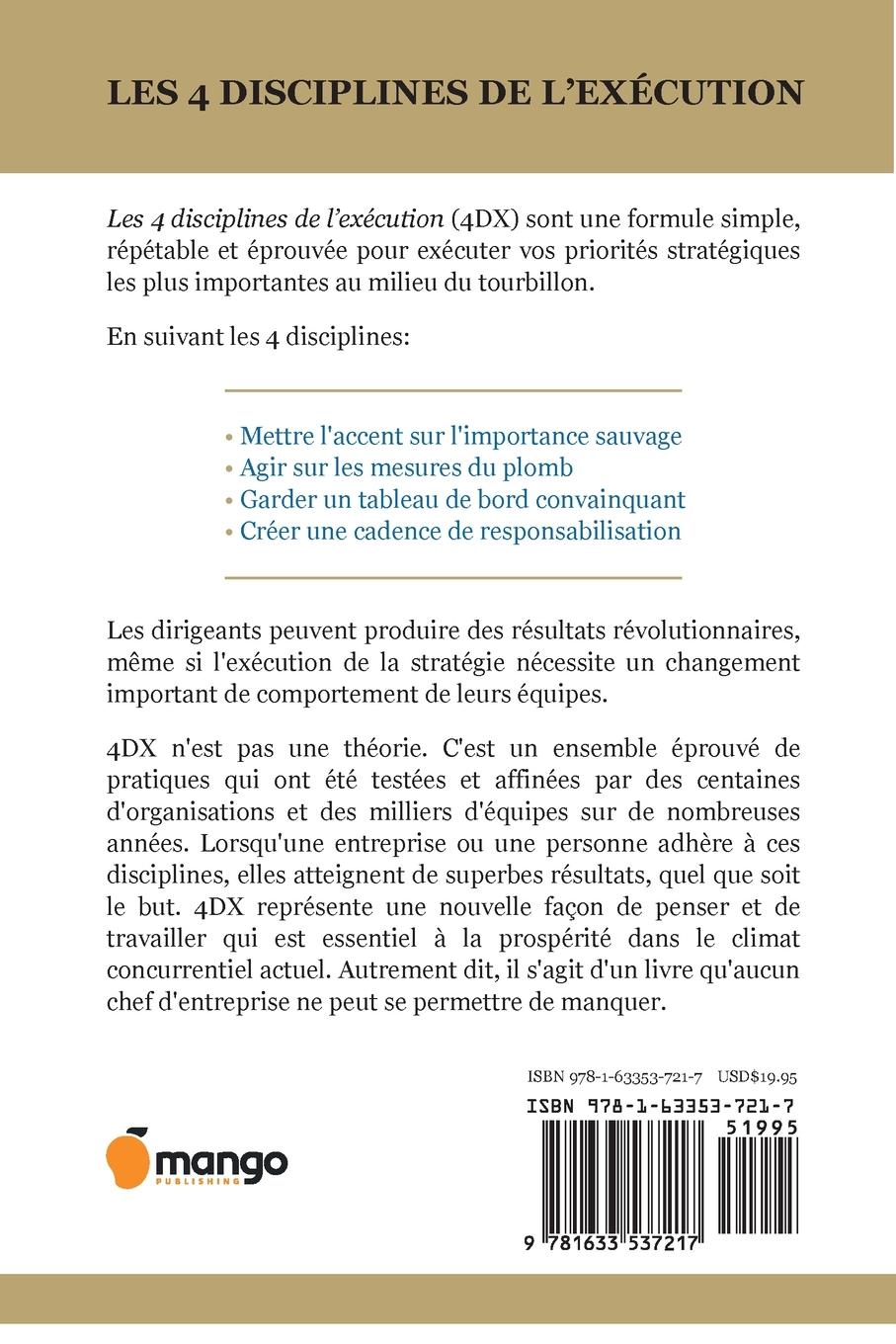 Rückseitencover Les 4 Disciplines de l'Exécution