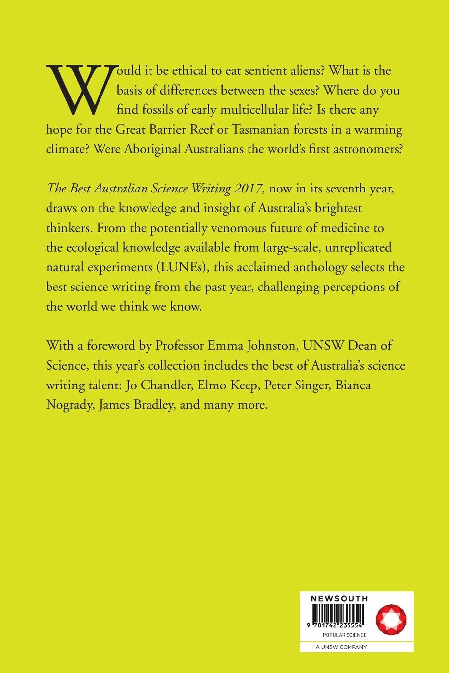Rückseitencover The Best Australian Science Writing 2017