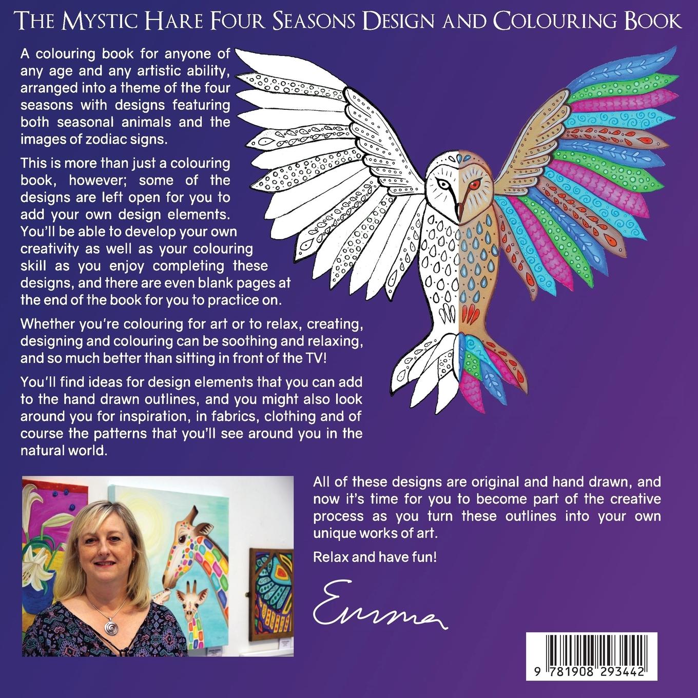 Rückseitencover The Mystic Hare Four Seasons Design and Colouring Book