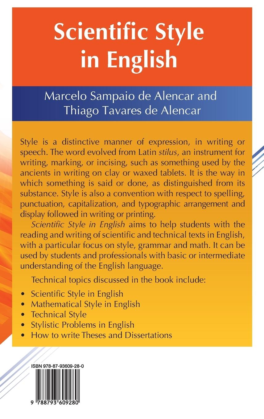 Rückseitencover Scientific Style in English