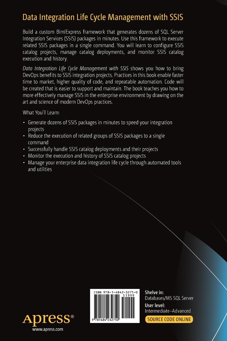 Rückseitencover Data Integration Life Cycle Management with SSIS
