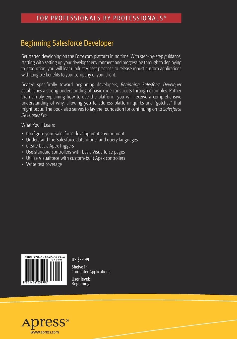 Rückseitencover Beginning Salesforce Developer