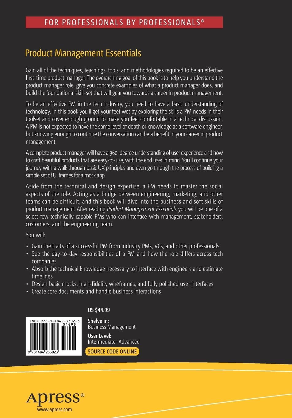 Rückseitencover Product Management Essentials