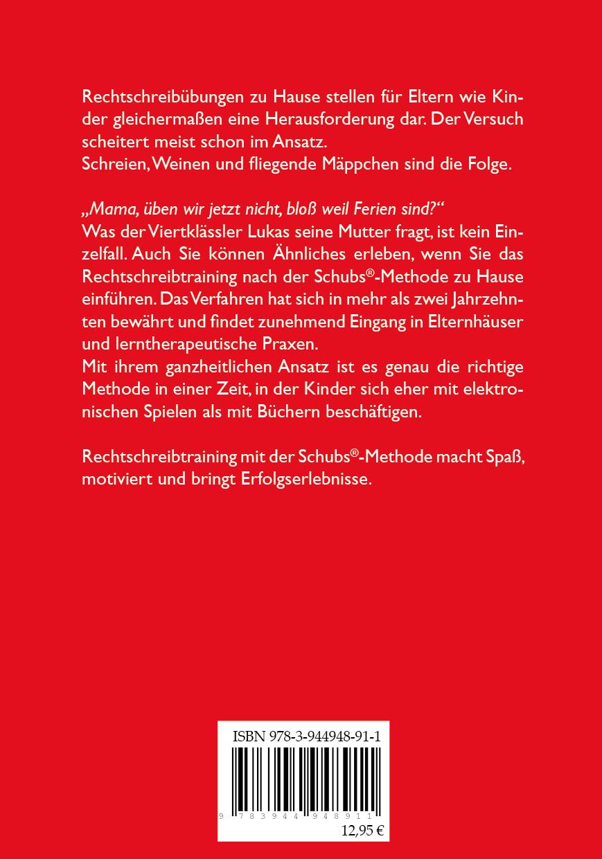 Rückseitencover Rechtschreibtraining mit der Schubs®-Methode