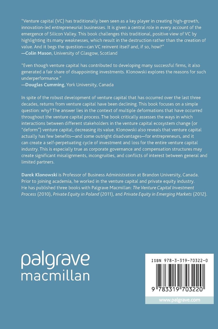 Rückseitencover The Venture Capital Deformation