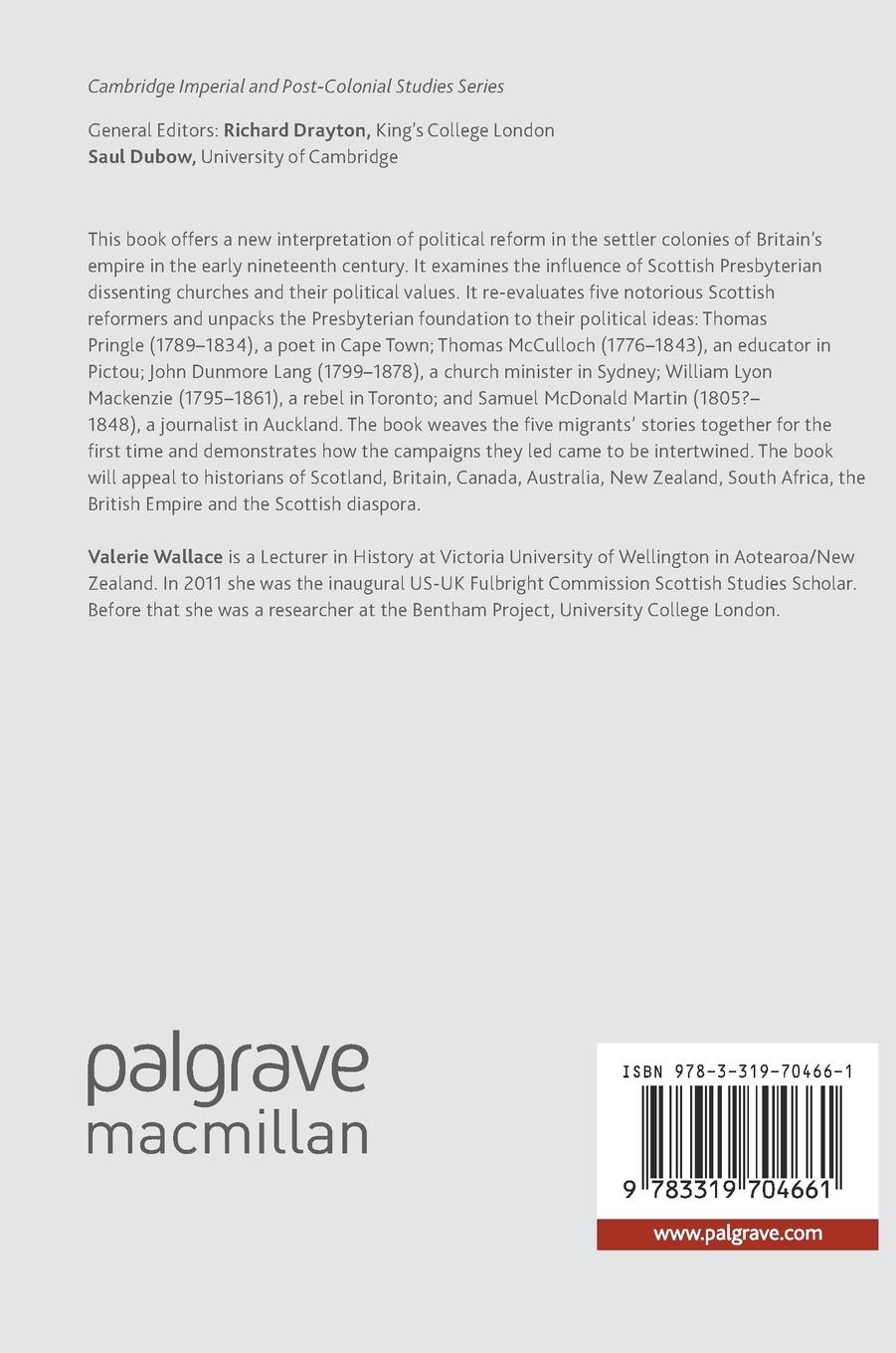Rückseitencover Scottish Presbyterianism and Settler Colonial Politics