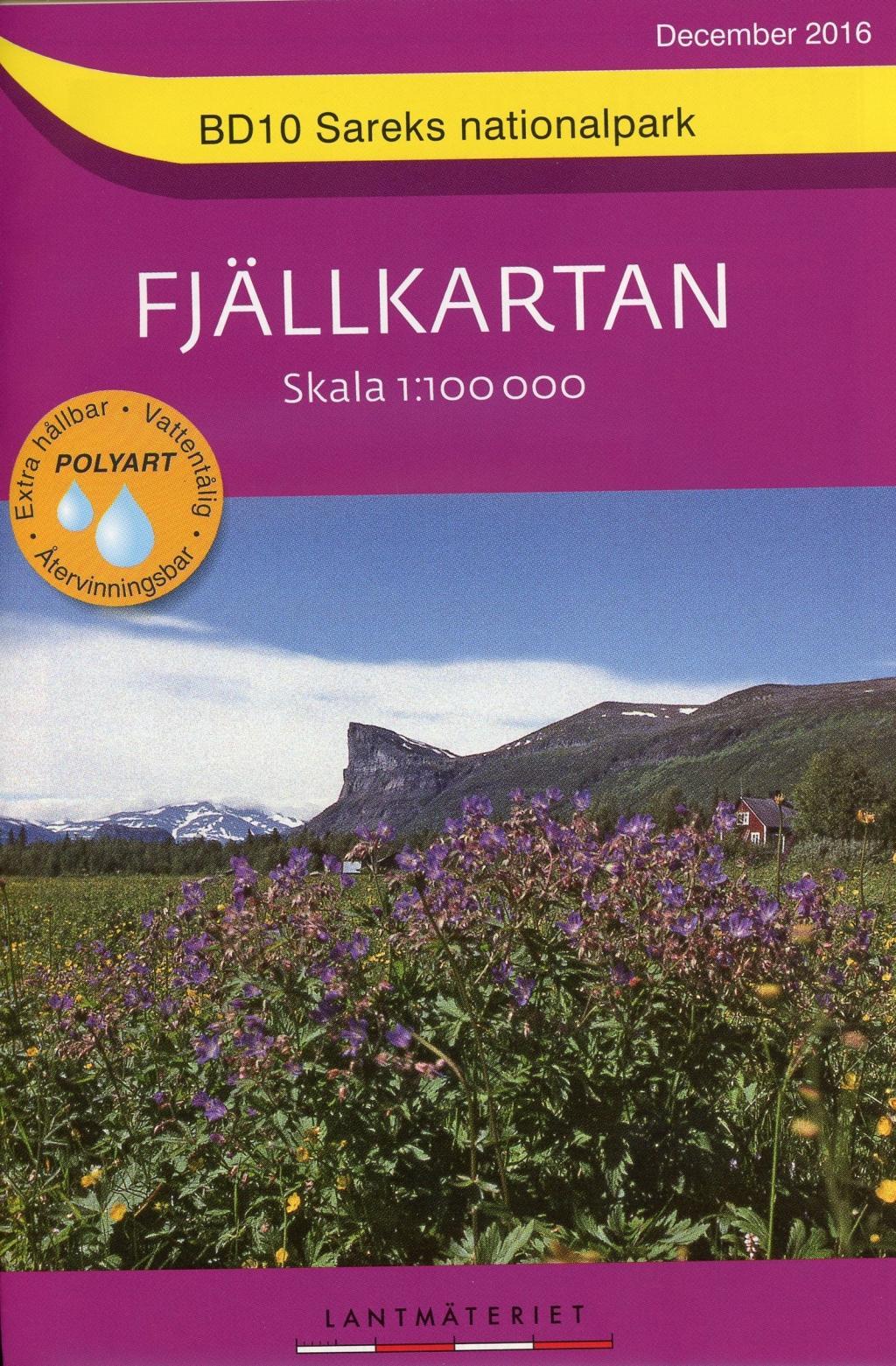 Vorderes Coverbild Fjällkartan 1 : 100 000 BD10 Sareks Nationalpark Bergwanderkarte