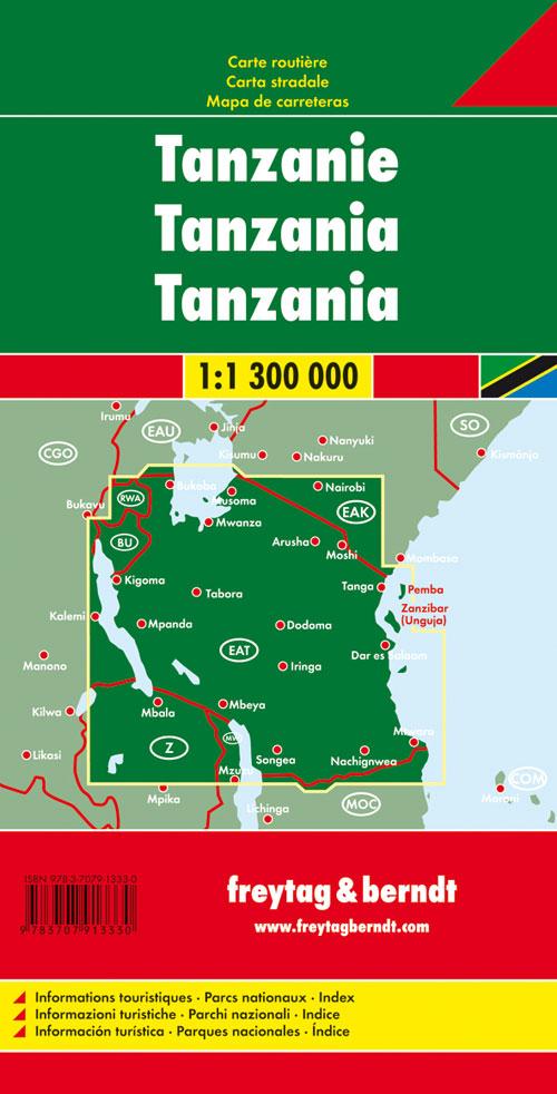 Rückseitencover Tansania 1 : 1 300 000
