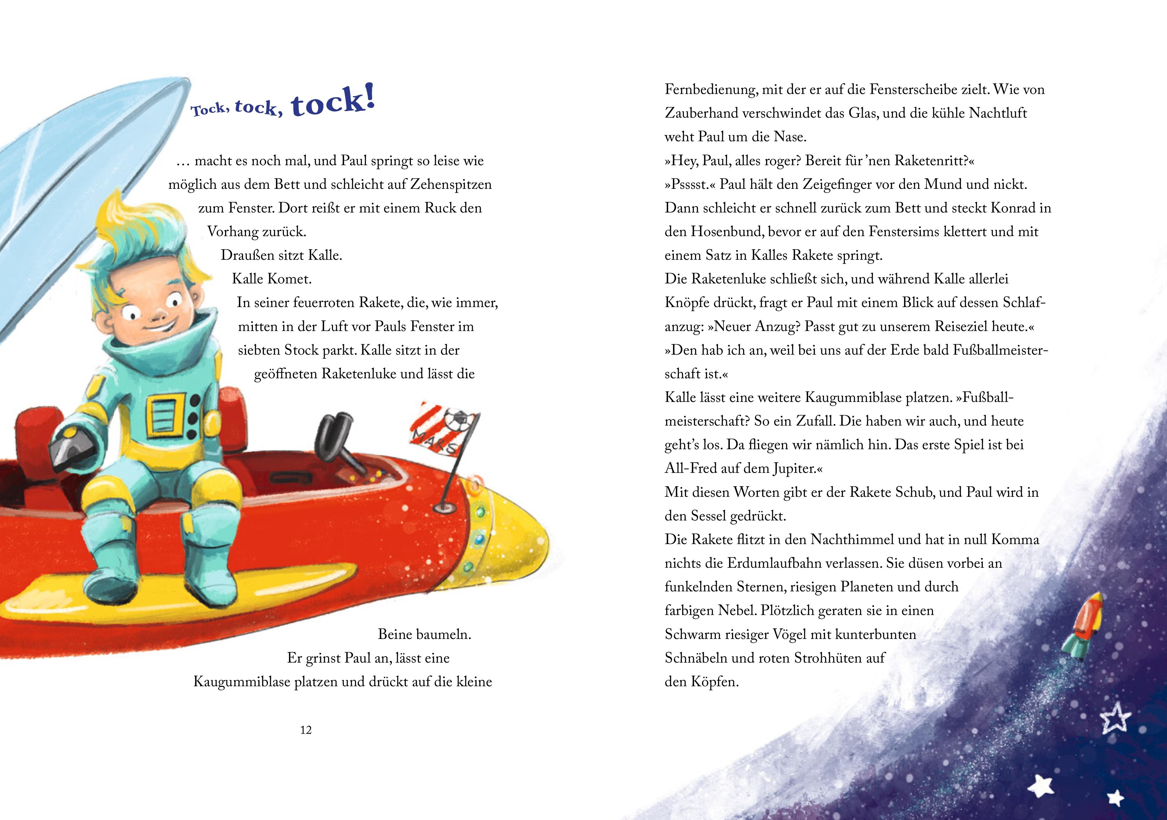 Beispielinhalt (Bild) Kalle Komet. Die FußbALL-Meisterschaft