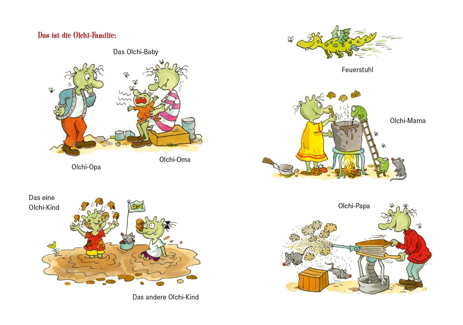 Beispielinhalt (Bild) Die Olchis im Land der Dinos