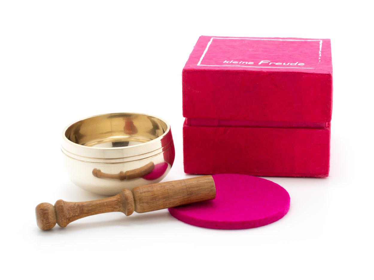 Beispielinhalt (Bild) Klangschale in Box "kleine Freude"
