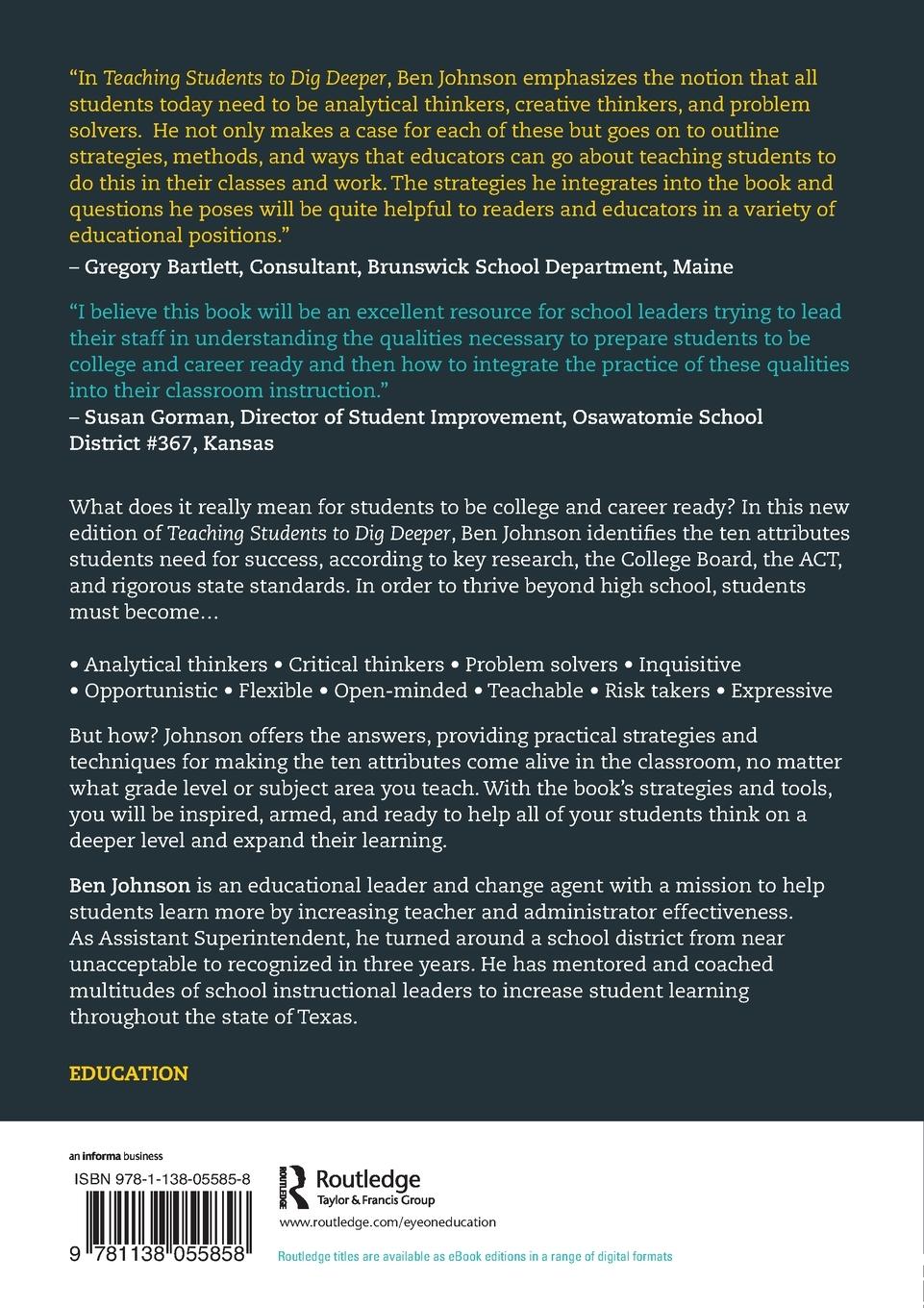 Rückseitencover Teaching Students to Dig Deeper