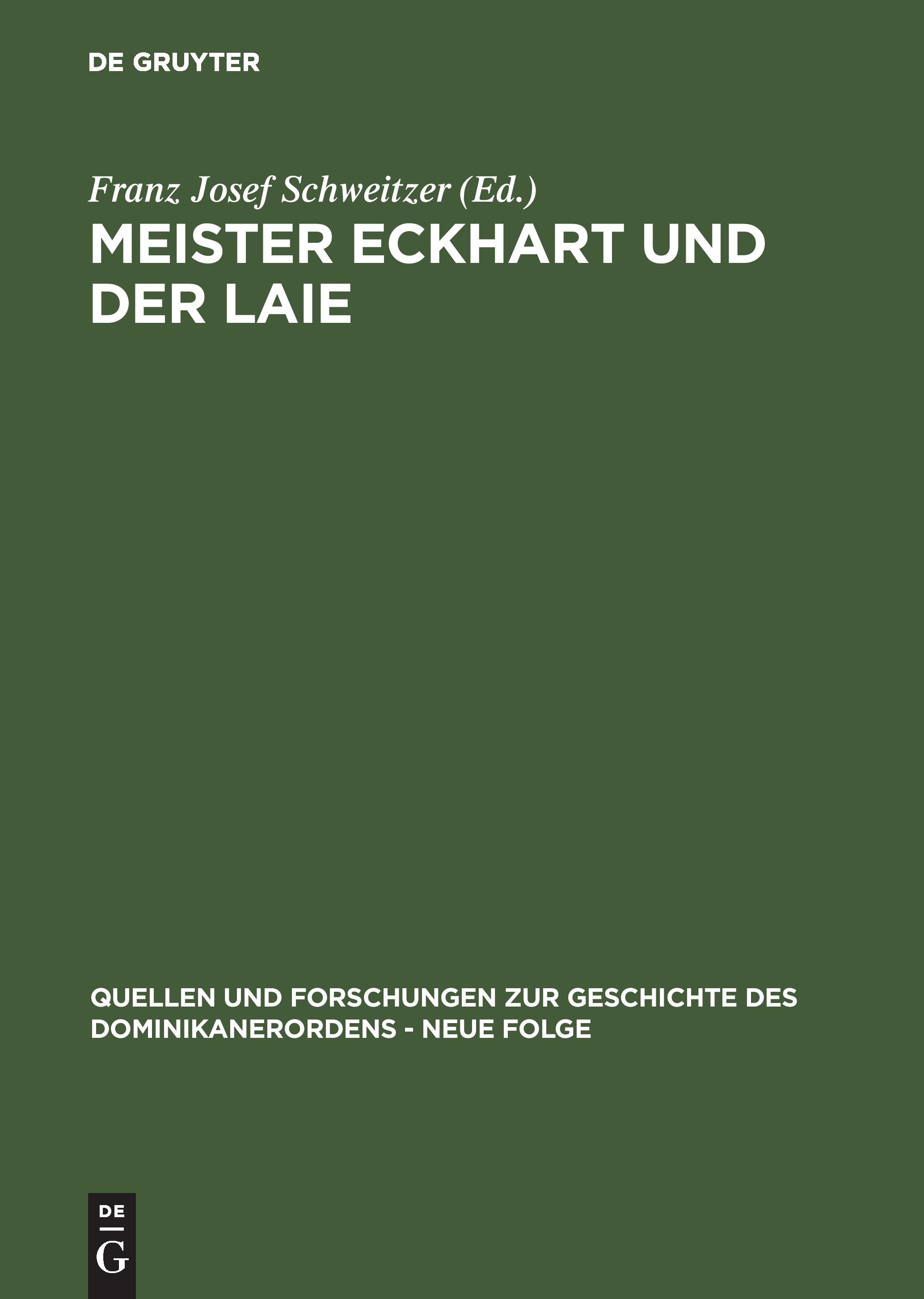 Vorderes Coverbild Meister Eckhart und der Laie