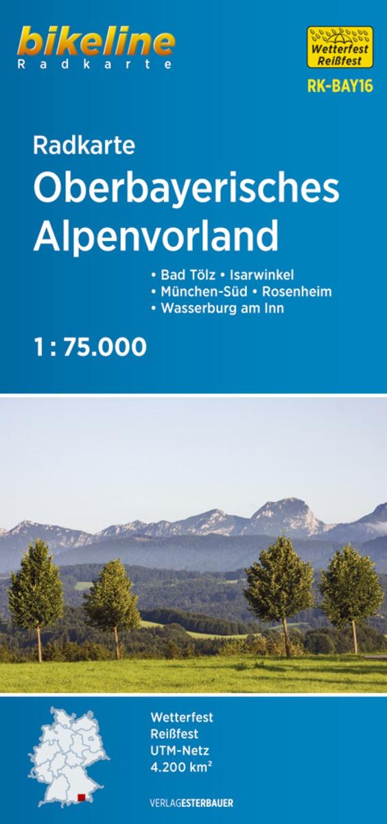 Vorderes Coverbild Bikeline Radkarte Oberbayerisches Alpenvorland 1 : 75 000