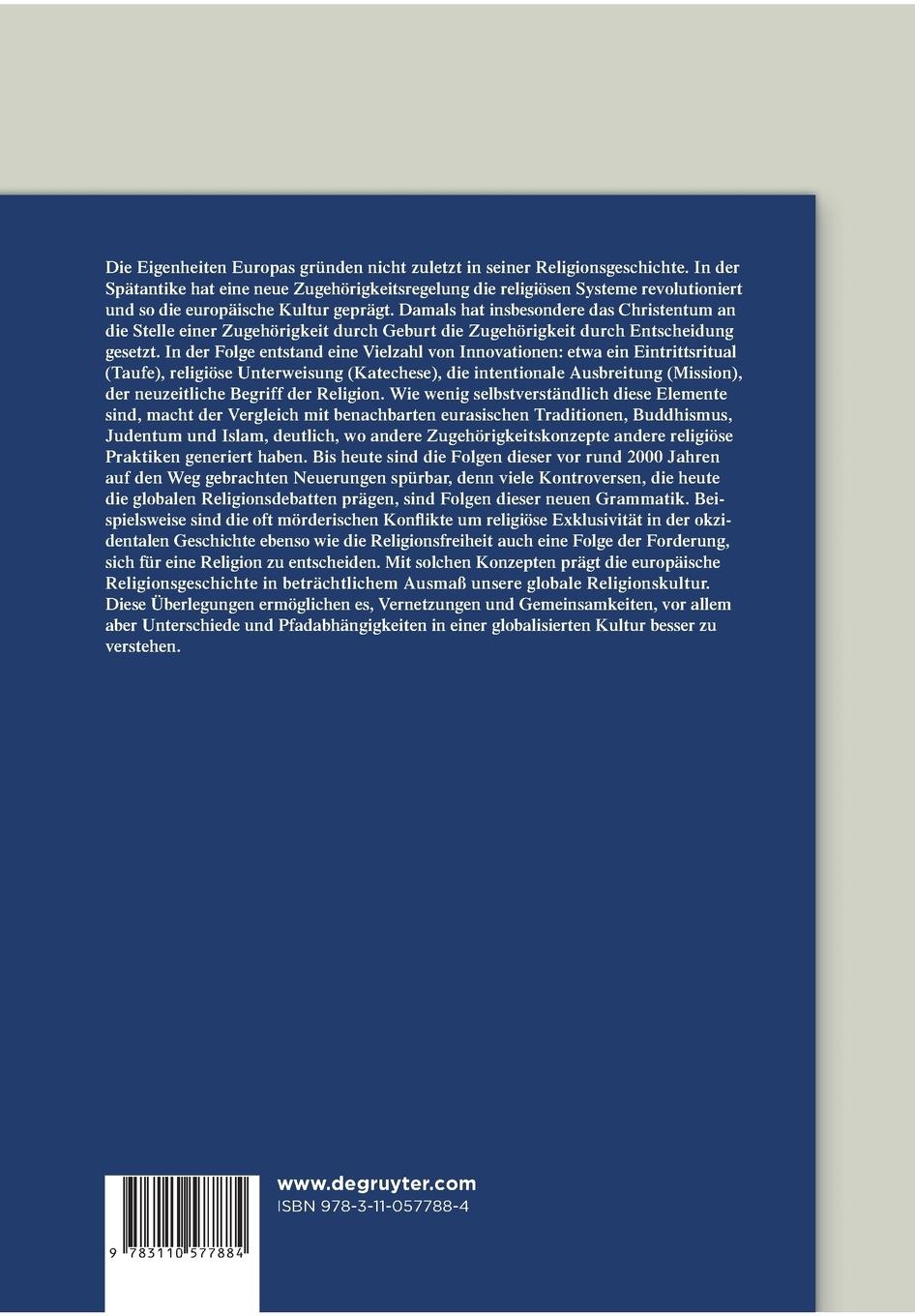 Rückseitencover "Europäische" Religionsgeschichte